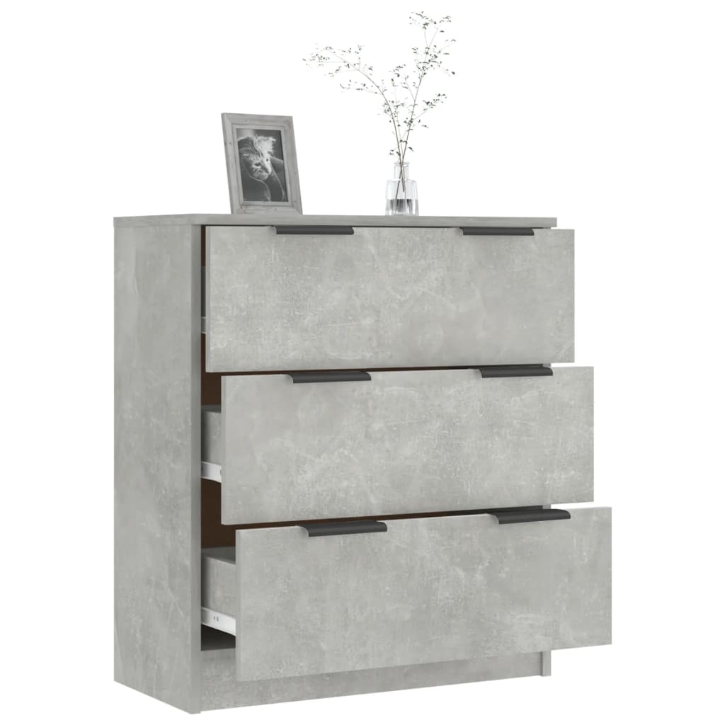 vidaXL Buffet bas Gris béton 60x30x70 cm Bois d'ingénierie
