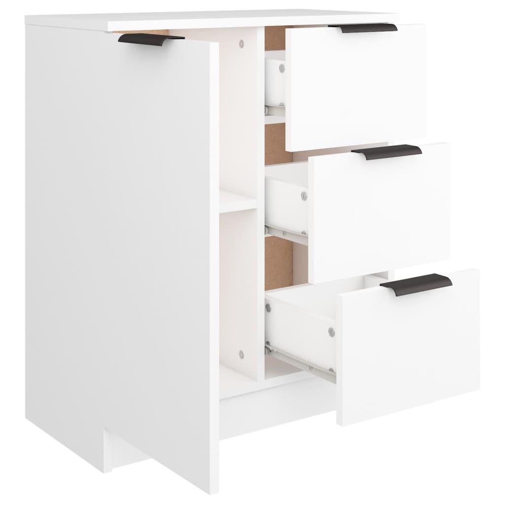 vidaXL Buffet blanc 60x30x70 cm en bois d'ingénierie