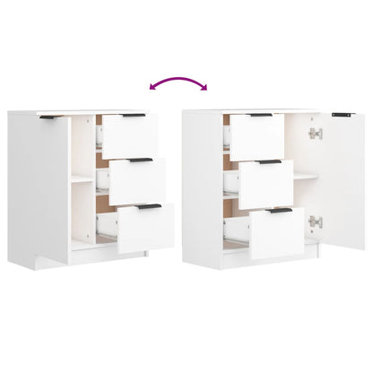 vidaXL Buffet blanc 60x30x70 cm en bois d'ingénierie