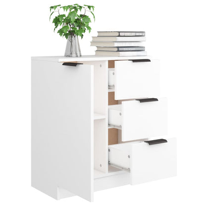 vidaXL Buffet blanc 60x30x70 cm en bois d'ingénierie