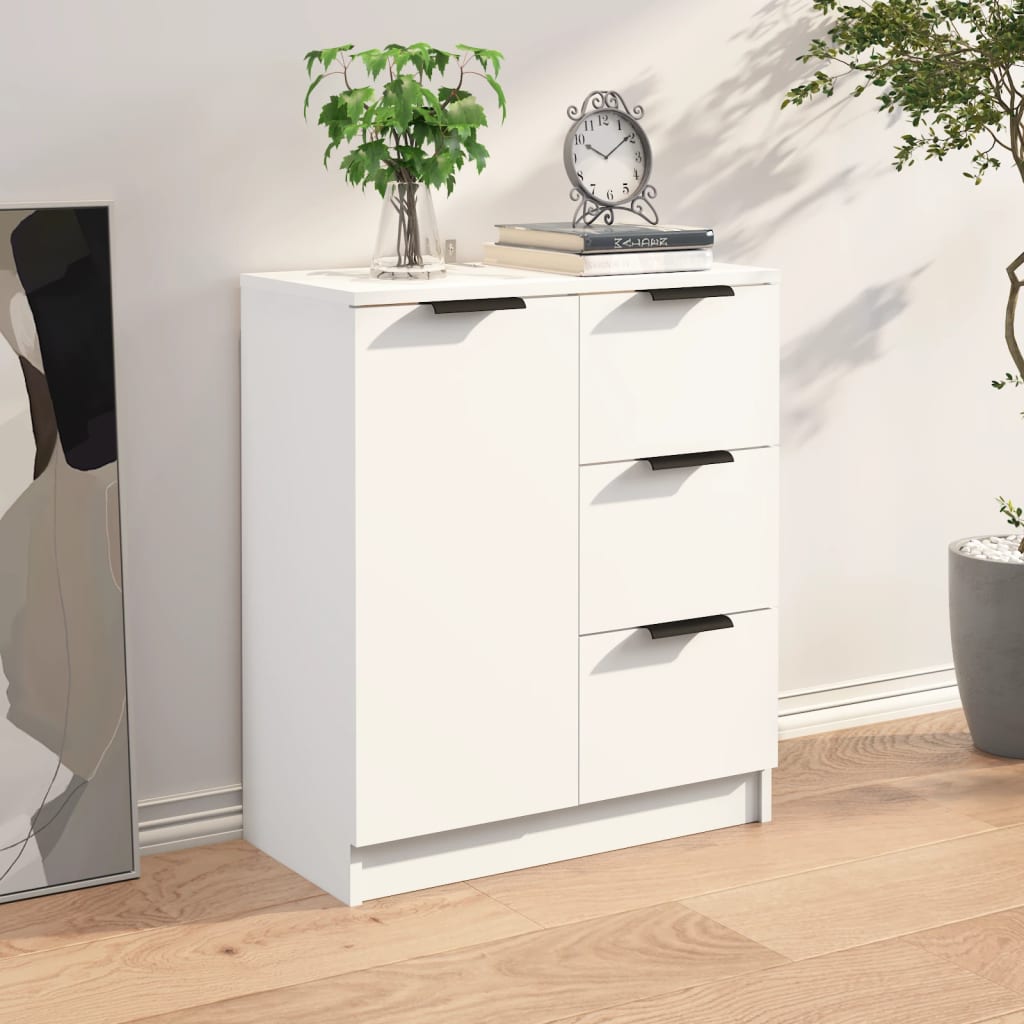 vidaXL Buffet blanc 60x30x70 cm en bois d'ingénierie