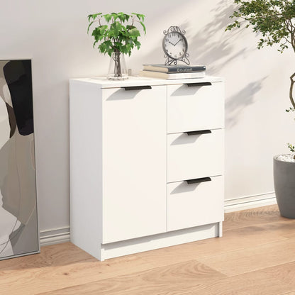 vidaXL Buffet blanc 60x30x70 cm en bois d'ingénierie
