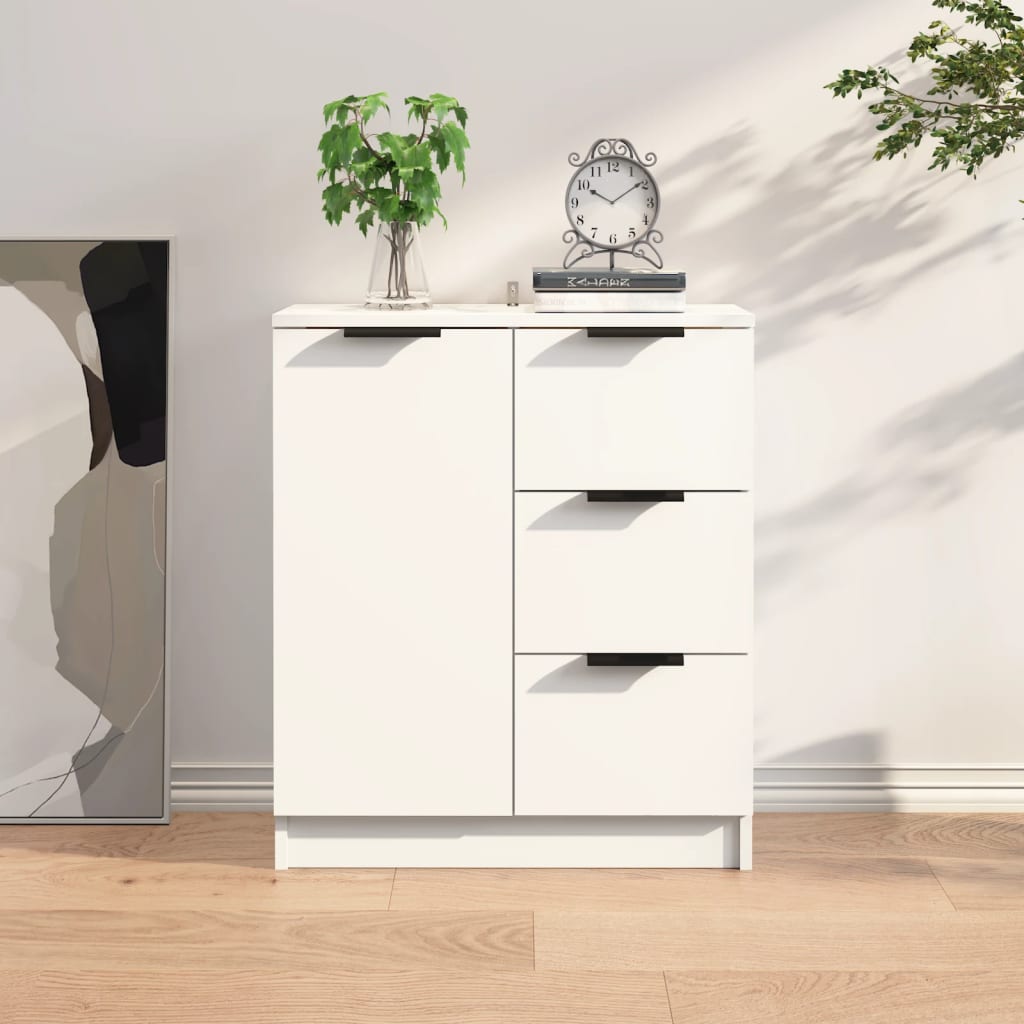 vidaXL Buffet blanc 60x30x70 cm en bois d'ingénierie