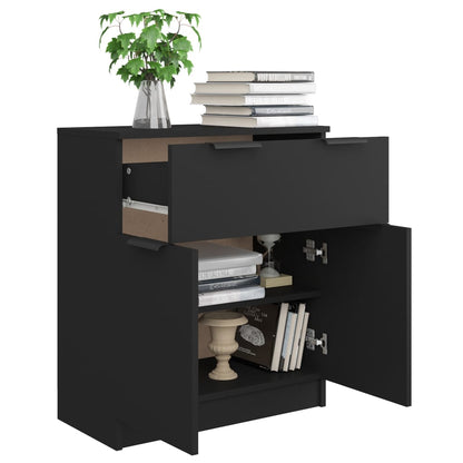 vidaXL Sideboard Schwarz 60x30x70 cm Holzwerkstoff