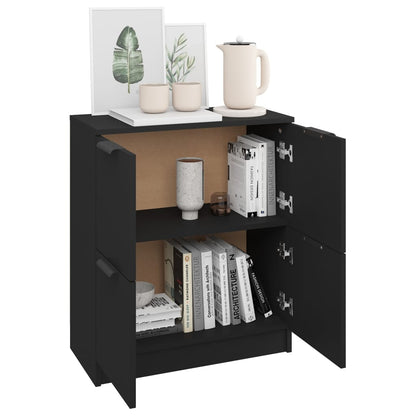 vidaXL Sideboard Schwarz 60x30x70 cm Holzwerkstoff