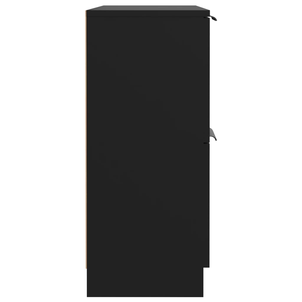 vidaXL Sideboard Schwarz 60x30x70 cm Holzwerkstoff