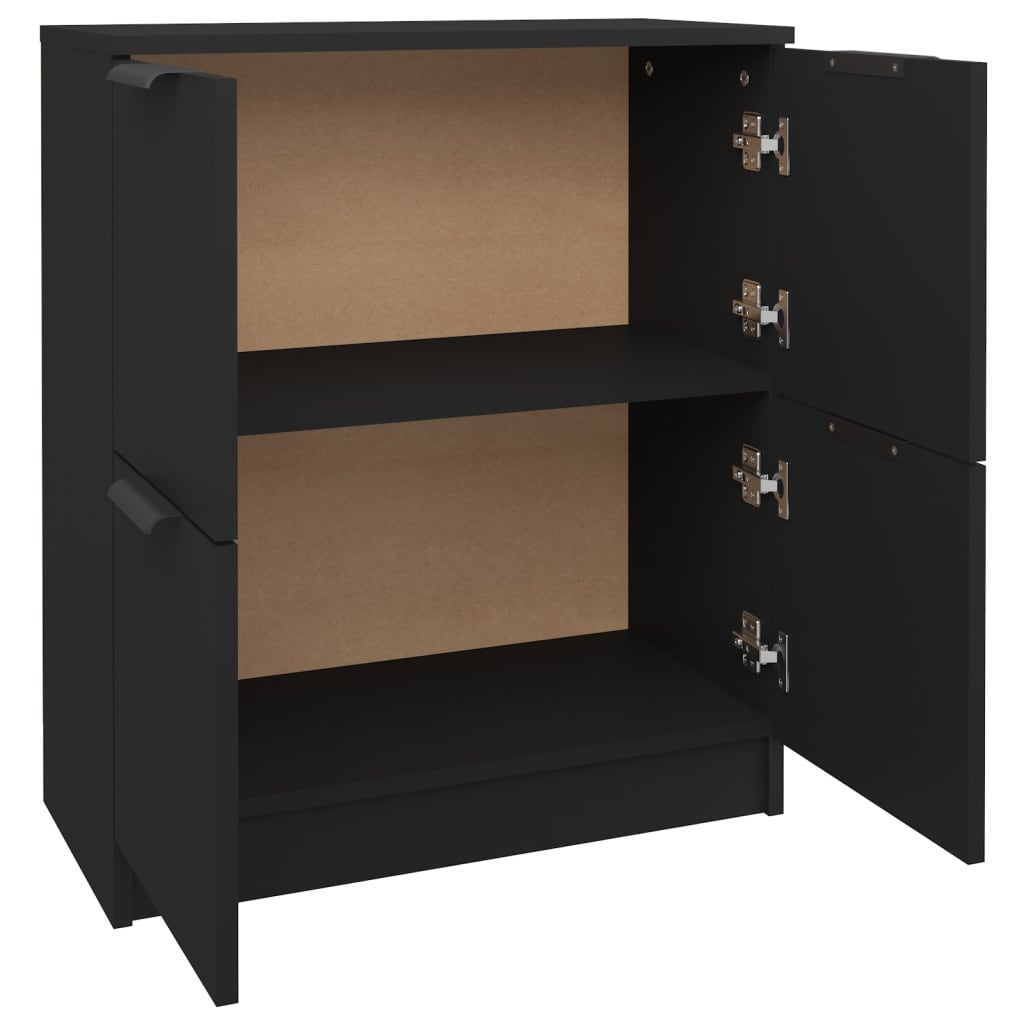 vidaXL Sideboard Schwarz 60x30x70 cm Holzwerkstoff