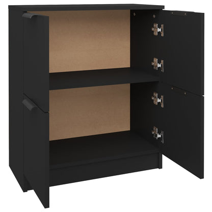 vidaXL Sideboard Schwarz 60x30x70 cm Holzwerkstoff