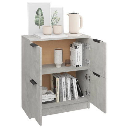 vidaXL Buffet bas Gris béton 60x30x70 cm Bois d'ingénierie