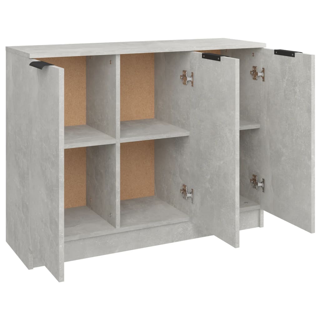 vidaXL Buffet gris béton 90,5x30x70 cm Bois d'ingénierie