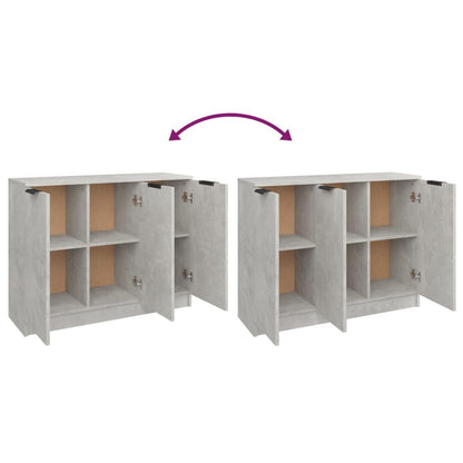 vidaXL Buffet gris béton 90,5x30x70 cm Bois d'ingénierie