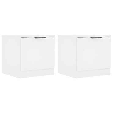 vidaXL Tables de chevet 2 pcs Blanc 40x39x40 cm