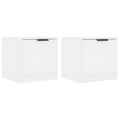 vidaXL Tables de chevet 2 pcs Blanc 40x39x40 cm