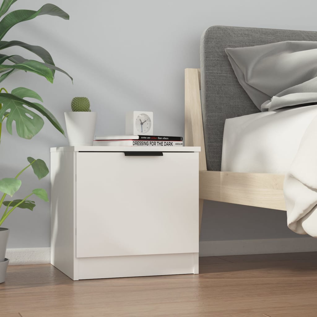 vidaXL Tables de chevet 2 pcs Blanc 40x39x40 cm