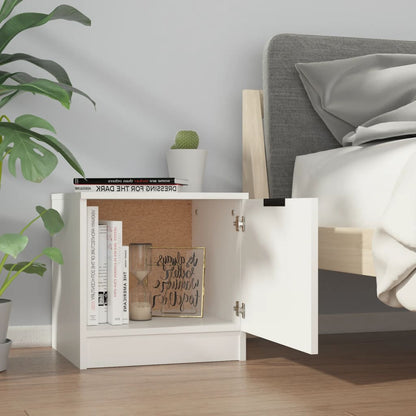 vidaXL Tables de chevet 2 pcs Blanc 40x39x40 cm