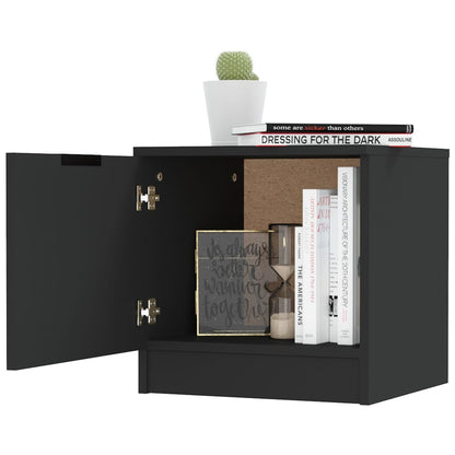 vidaXL Tables de chevet 2 pcs Noir 40x39x40 cm