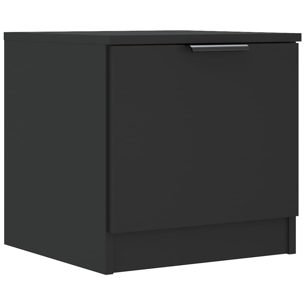 vidaXL Tables de chevet 2 pcs Noir 40x39x40 cm