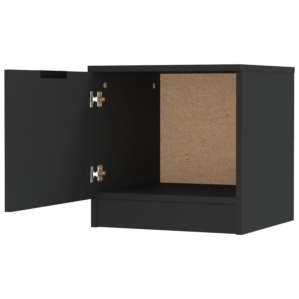 vidaXL Tables de chevet 2 pcs Noir 40x39x40 cm