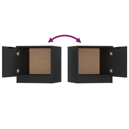 vidaXL Tables de chevet 2 pcs Noir 40x39x40 cm