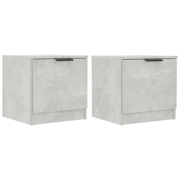 vidaXL Tables de chevet 2 pcs. Gris béton 40x39x40 cm