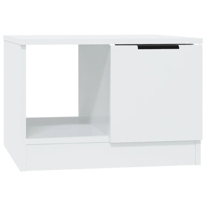 vidaXL Couchtisch Hochglanz-Weiß 50x50x36 cm Holzwerkstoff