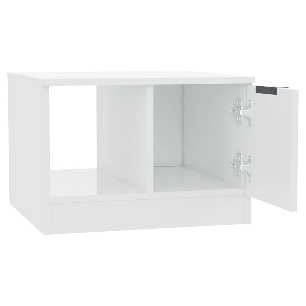 vidaXL Couchtisch Hochglanz-Weiß 50x50x36 cm Holzwerkstoff