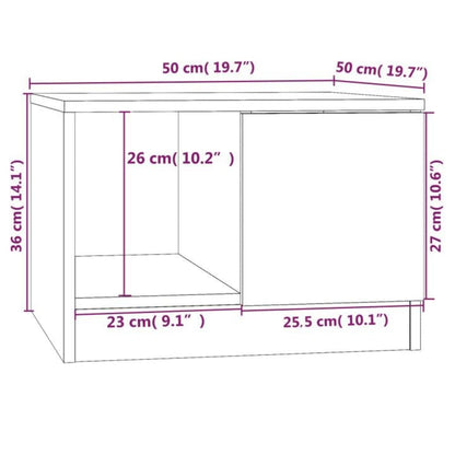 vidaXL Couchtisch Hochglanz-Weiß 50x50x36 cm Holzwerkstoff
