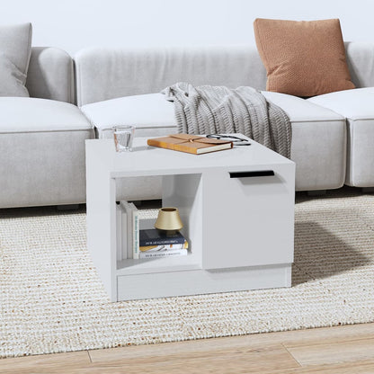 vidaXL Couchtisch Hochglanz-Weiß 50x50x36 cm Holzwerkstoff