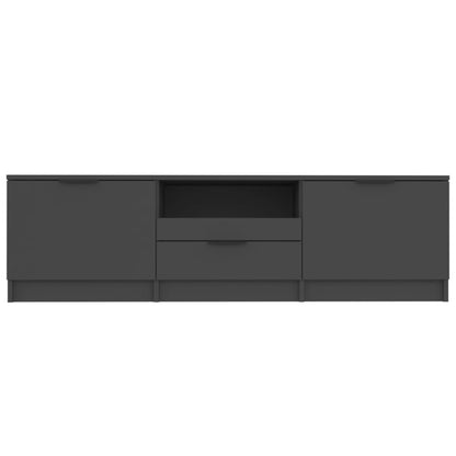 vidaXL Meuble TV Noir 140x35x40 cm Bois d'ingénierie