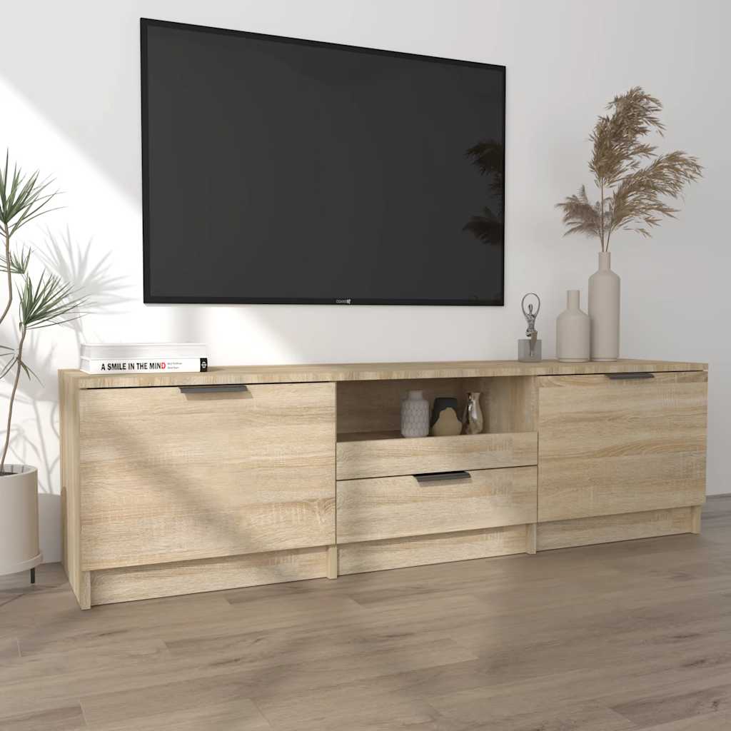 Meuble TV vidaXL chêne Sonoma 140 x 35 x 40 cm en bois d'ingénierie