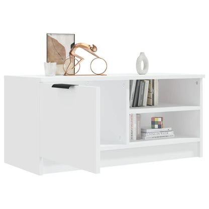 vidaXL Meuble TV Blanc 80x35x36,5 cm Aggloméré