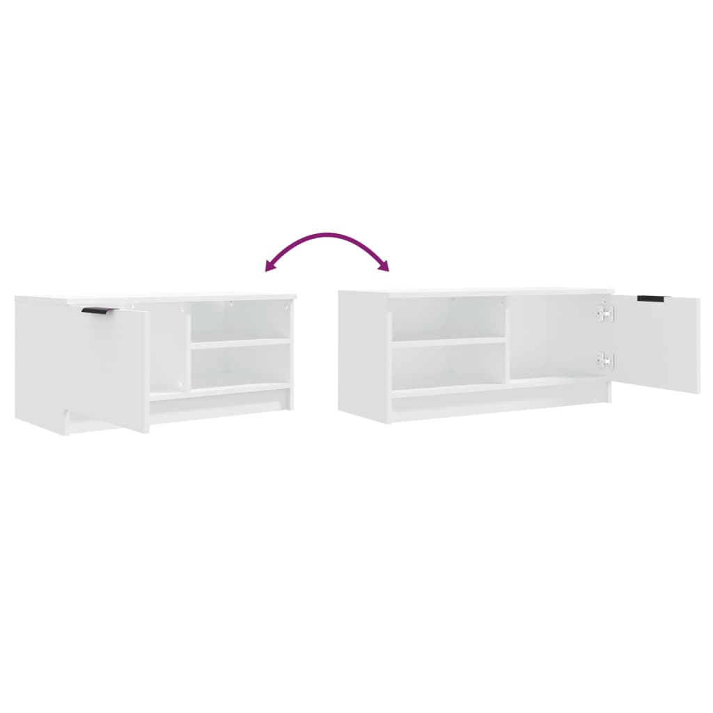 vidaXL Meubles TV 2 pcs Blanc 80x35x36,5 cm Bois d'ingénierie