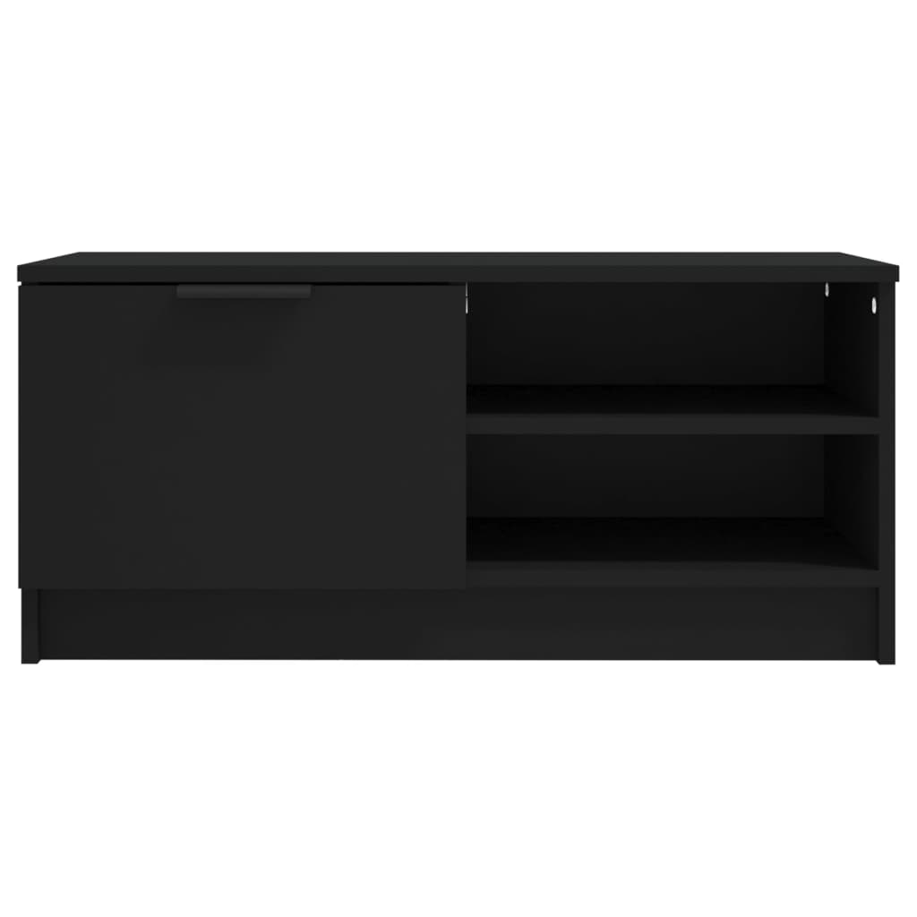 vidaXL Meuble TV Noir 80x35x36,5 cm Bois d'ingénierie
