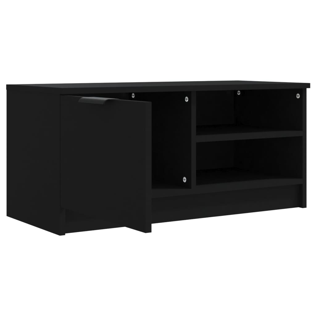 vidaXL Meuble TV Noir 80x35x36,5 cm Bois d'ingénierie