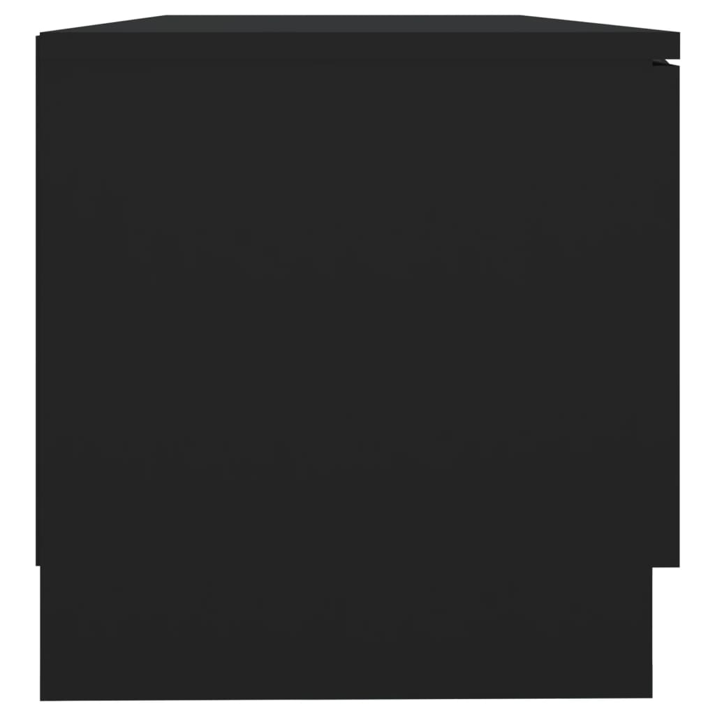 vidaXL Meubles TV 2 pcs Noir 80x35x36,5 cm Bois d'ingénierie