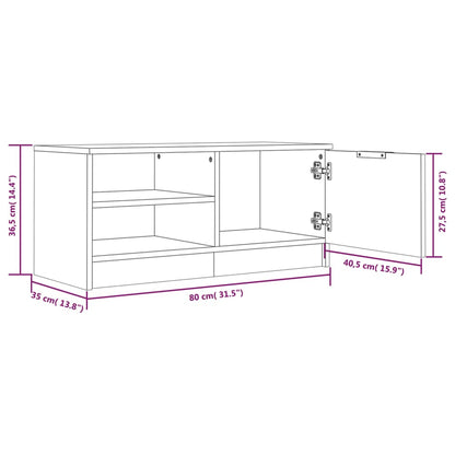 vidaXL TV-Schrank Sonoma-Eiche 80x35x36,5 cm Holzwerkstoff