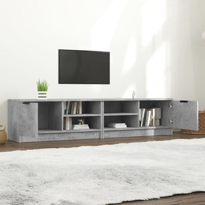 vidaXL Meubles TV 2 pcs Gris béton 80x35x36,5 cm Bois d'ingénierie