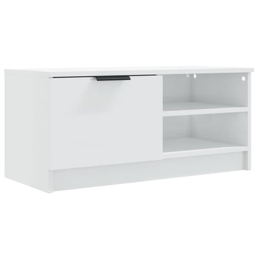 Meuble TV vidaXL blanc brillant 80x35x36,5 cm en bois d'ingénierie