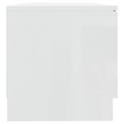 Meuble TV vidaXL blanc brillant 80x35x36,5 cm en bois d'ingénierie