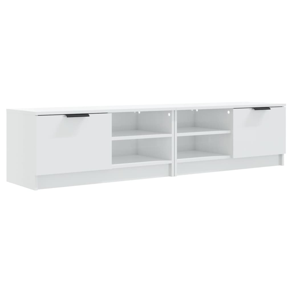 vidaXL Meubles TV 2 pcs Blanc brillant 80x35x36,5 cm Aggloméré