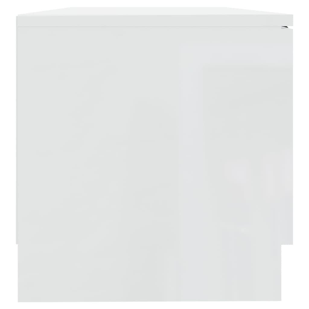 vidaXL Meubles TV 2 pcs Blanc brillant 80x35x36,5 cm Aggloméré