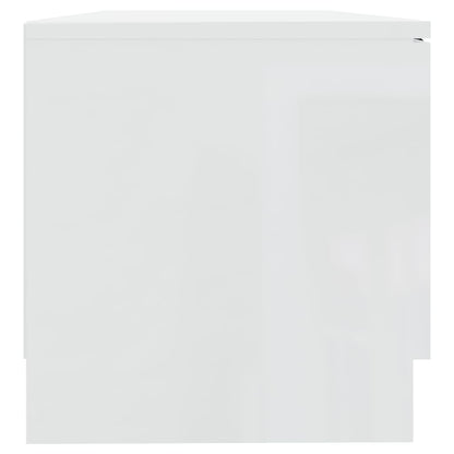 vidaXL Meubles TV 2 pcs Blanc brillant 80x35x36,5 cm Aggloméré