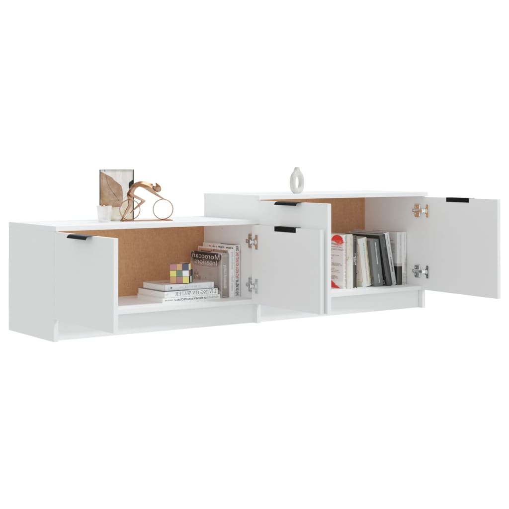vidaXL TV-Schrank Weiß 158,5x36x45 cm Holzwerkstoff