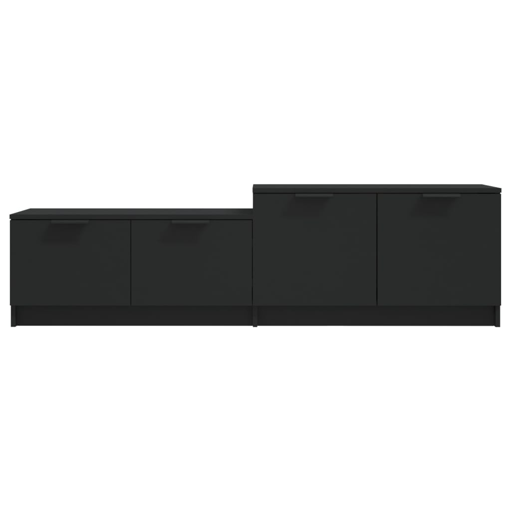 Meuble TV vidaXL noir 158,5x36x45 cm en bois d'ingénierie