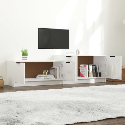 vidaXL TV-Schrank Hochglanz-Weiß 158,5x36x45 cm Holzwerkstoff