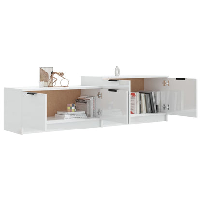 vidaXL TV-Schrank Hochglanz-Weiß 158,5x36x45 cm Holzwerkstoff