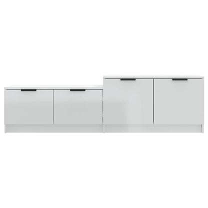 vidaXL TV-Schrank Hochglanz-Weiß 158,5x36x45 cm Holzwerkstoff