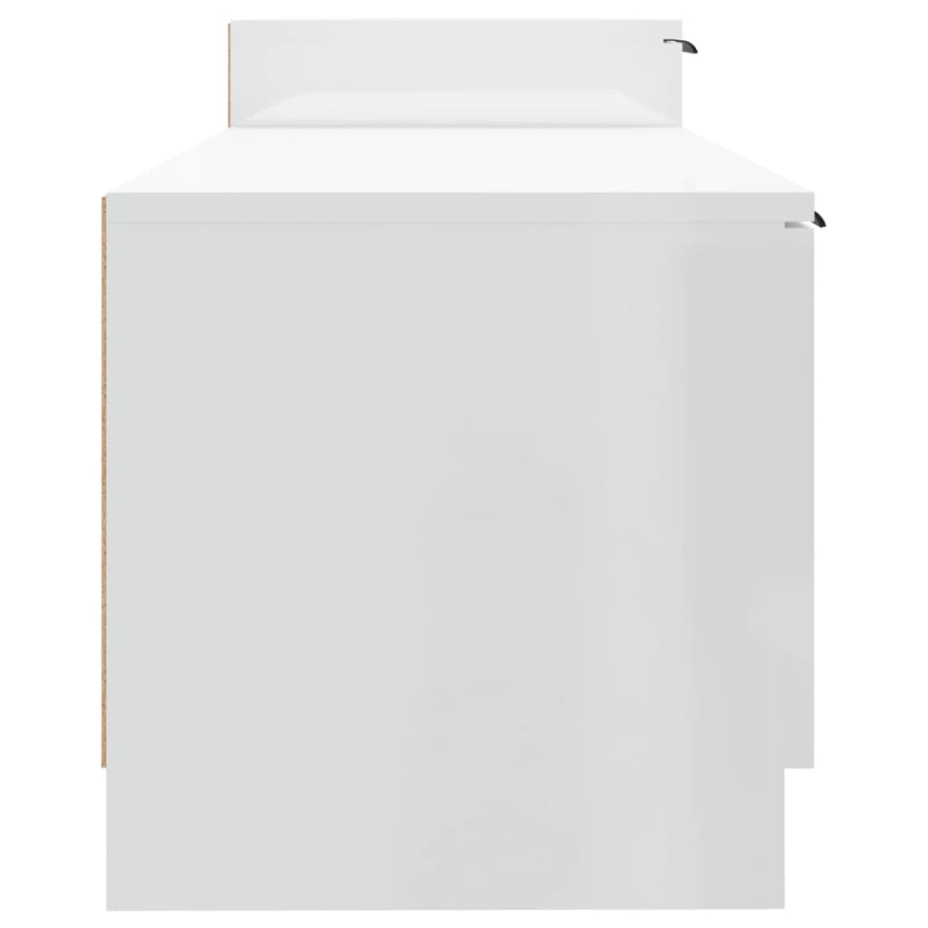 vidaXL TV-Schrank Hochglanz-Weiß 158,5x36x45 cm Holzwerkstoff