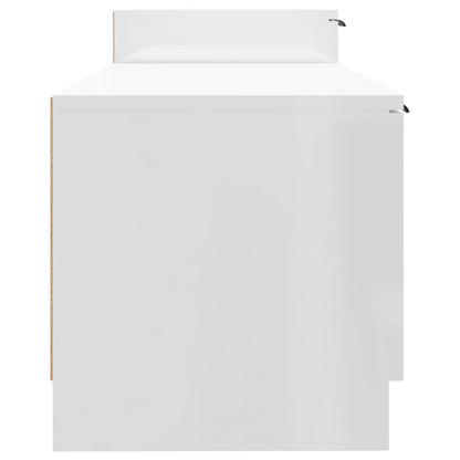 vidaXL TV-Schrank Hochglanz-Weiß 158,5x36x45 cm Holzwerkstoff