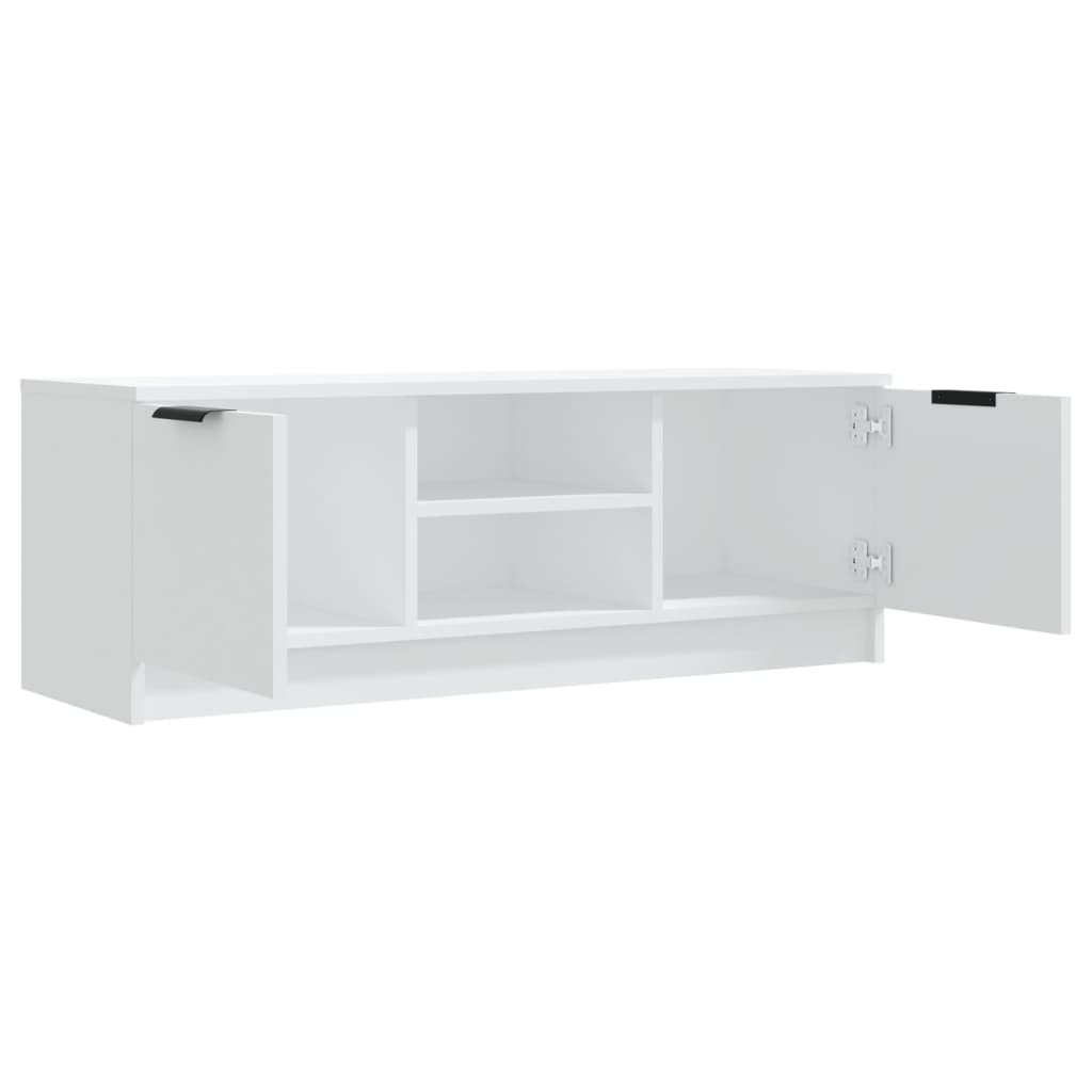 vidaXL Meuble TV Blanc 102x35x36,5 cm Bois d'ingénierie